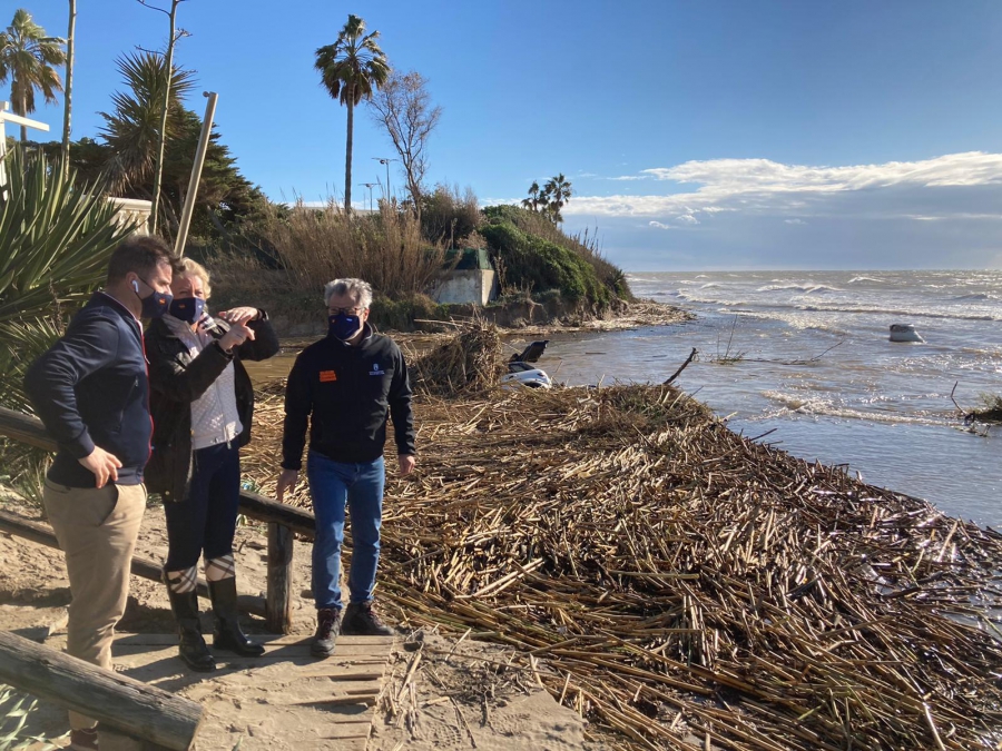 Marbella moviliza a 200 efectivos para minimizar los efectos del temporal Filomena y reestablecer la normalidad en la zonas más afectadas