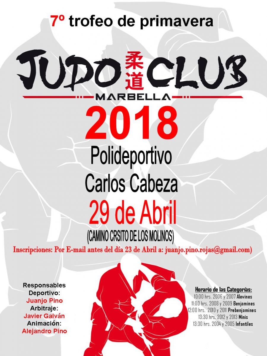 El Pabellón Carlos Cabezas acoge este domingo 29 de abril el 7º Trofeo de Primavera de Judo