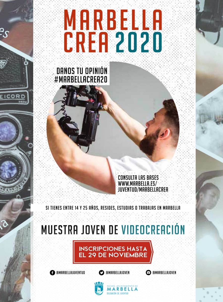 Los interesados en participar en la Muestra de Videocreación del Marbella Crea podrán hacerlo hasta el 29 de noviembre