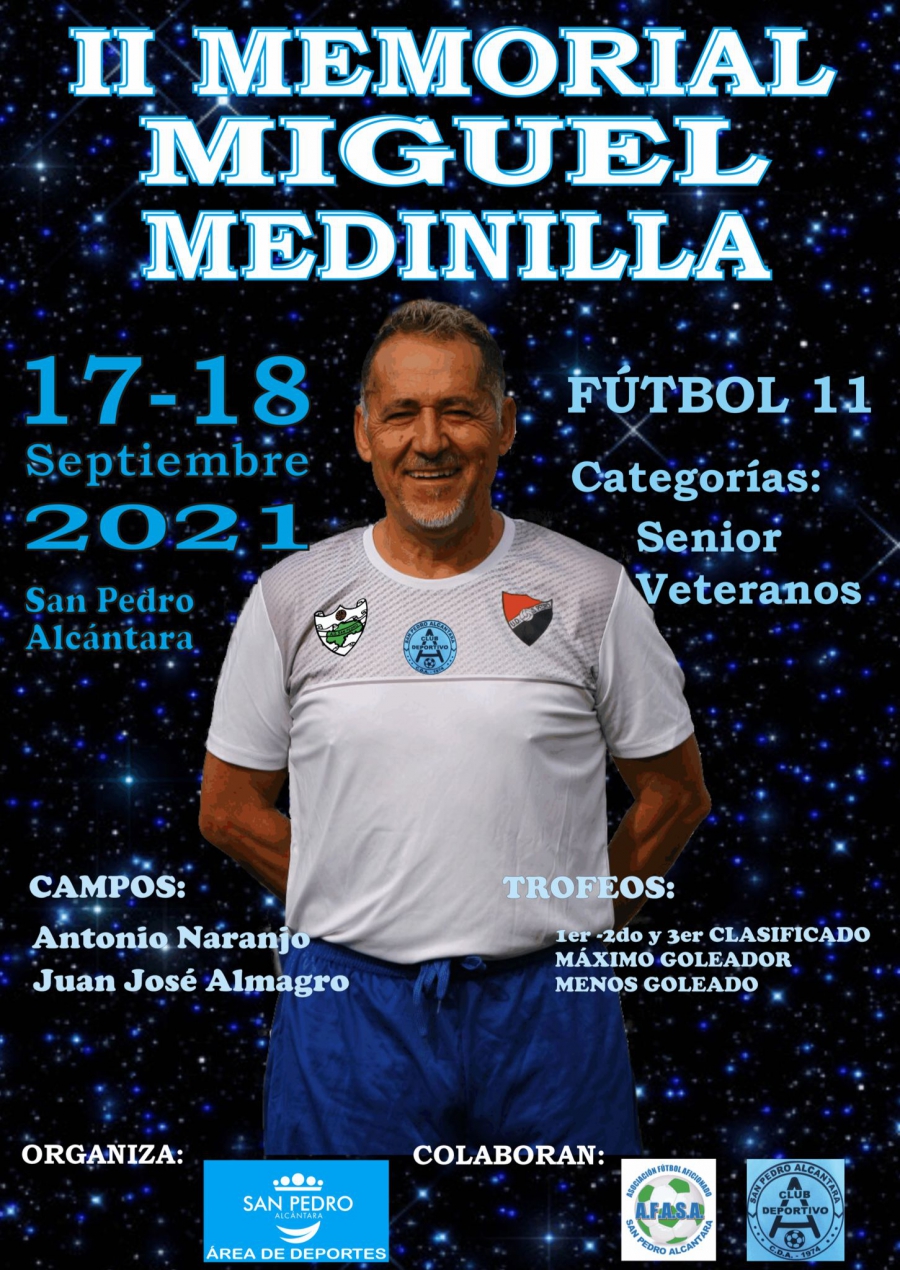 El Estadio Municipal Antonio Naranjo de San Pedro Alcántara albergará hoy y mañana el II Memorial Miguel Medinilla de Fútbol para Aficionados