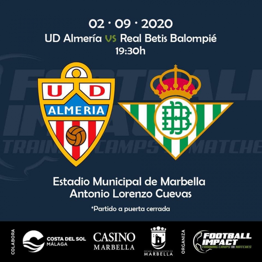 El Estadio Municipal Antonio Lorenzo Cuevas albergará este miércoles un encuentro amistoso a puerta cerrada entre el Almería y el Betis