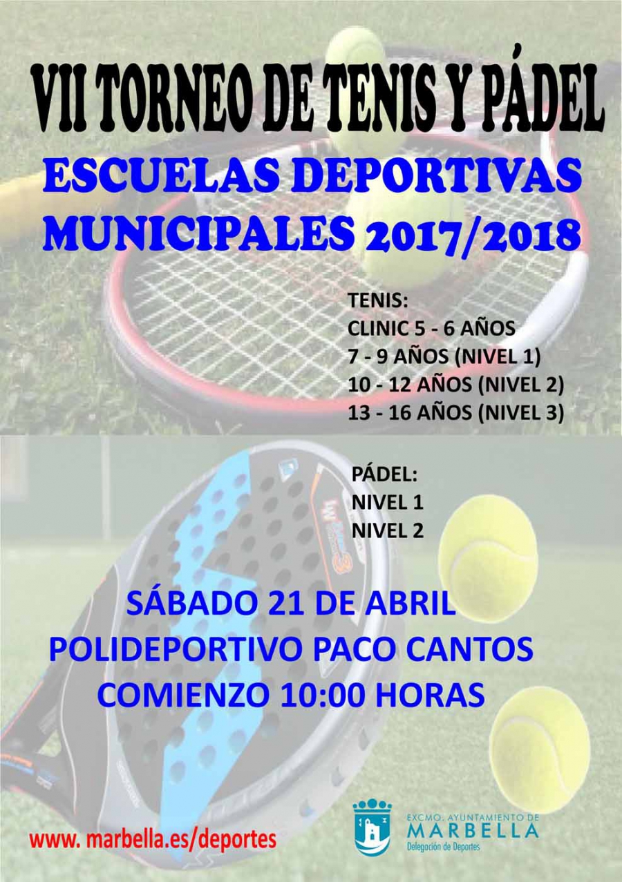 Este sábado se celebra en el Polideportivo Paco Cantos el VII Torneo de Tenis y Pádel de las Escuelas Deportivas Municipales