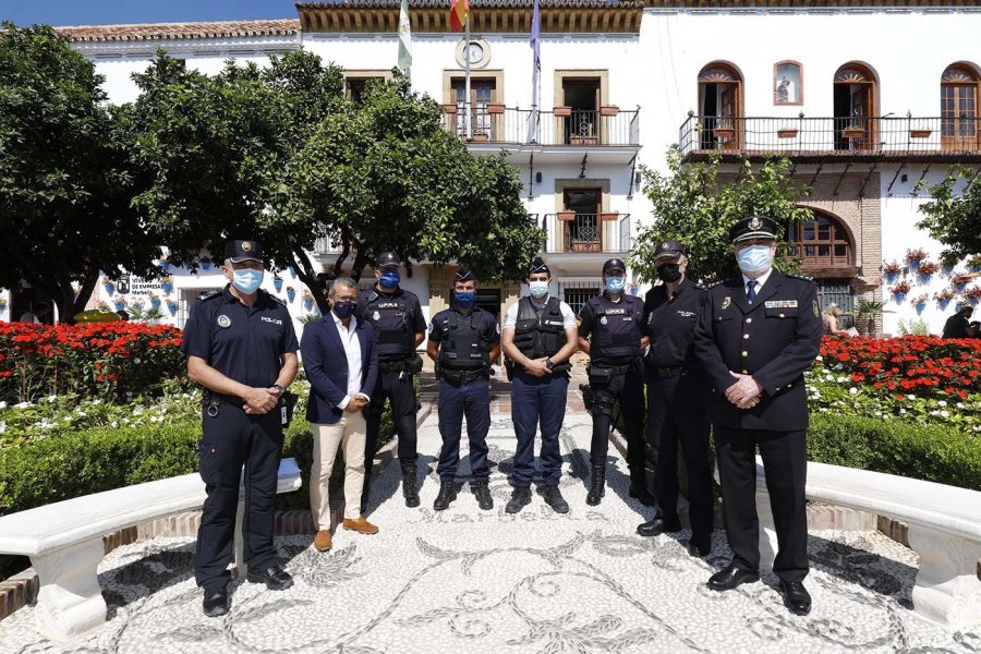 Marbella se integra en el Proyecto Comisarías Europeas con la incorporación de miembros de la Policía Nacional francesa en el patrullaje de la ciudad