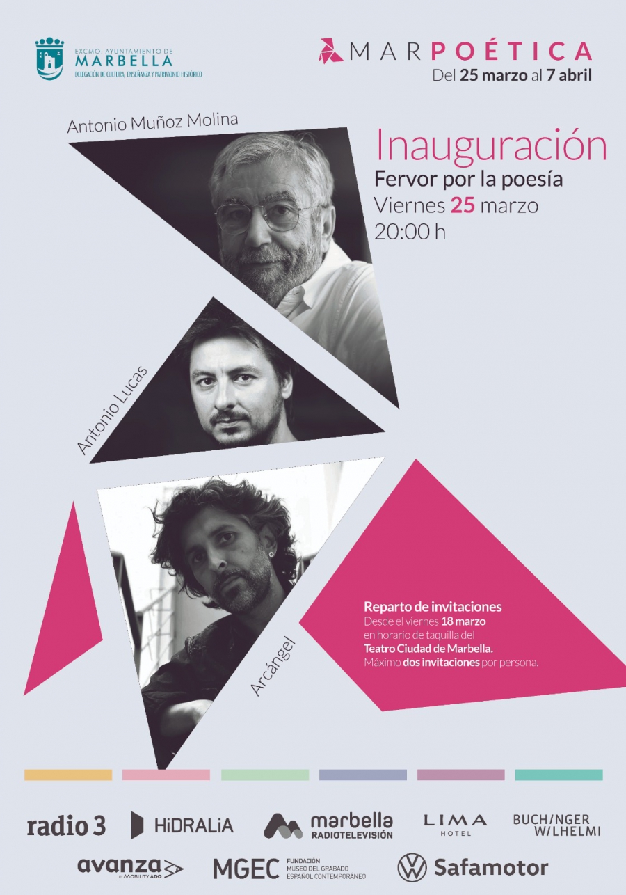 La quinta edición de Marpoética arranca mañana con Muñoz Molina y Arcángel y el reto de analizar lo poético desde una perspectiva multidisciplinar