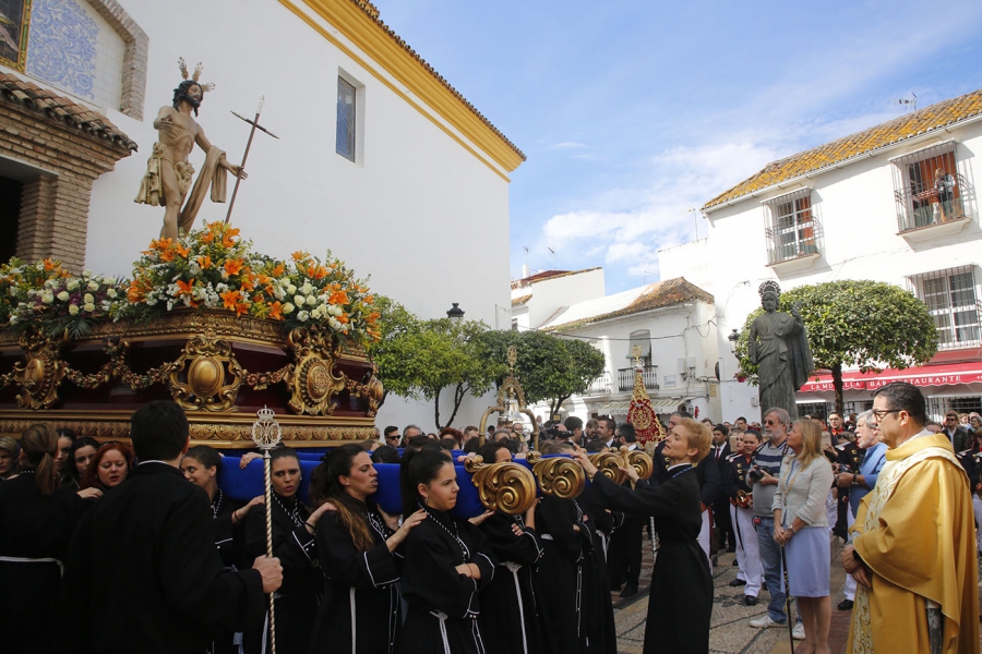 La alegría del Cristo Resucitado cierra la Semana Santa en Marbella