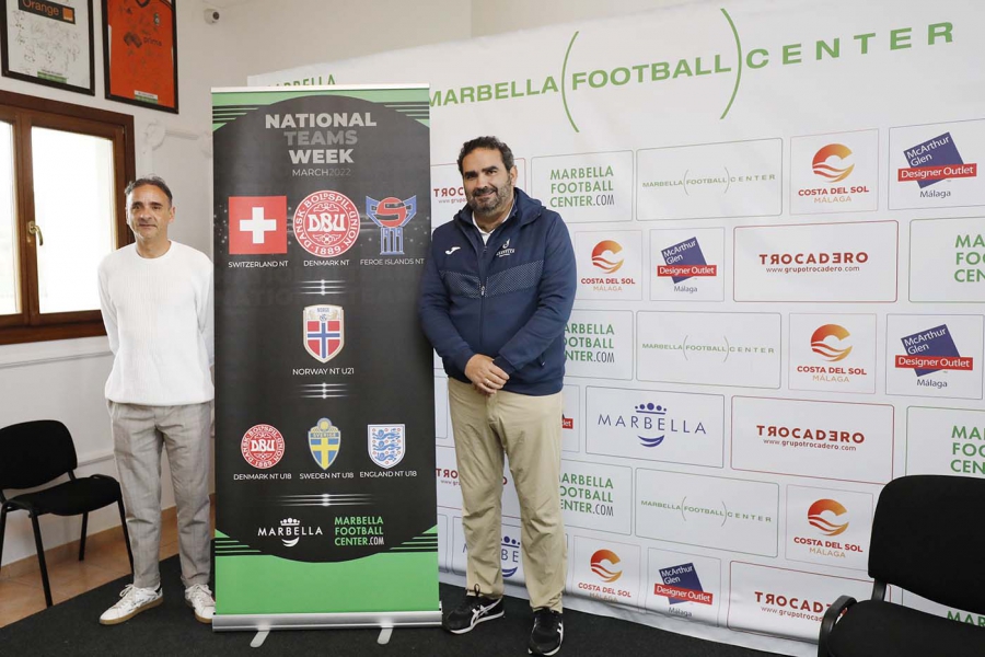 Marbella acoge los entrenamientos de las selecciones absolutas masculinas de fútbol de Dinamarca y Suiza y promociona su imagen como ‘Mejor destino para preparar el Mundial de Qatar’