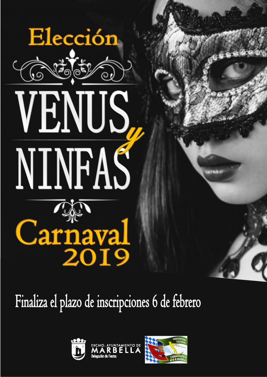 Abierto el plazo de inscripción del Concurso para la Elección de Venus y Ninfas del Carnaval 2019