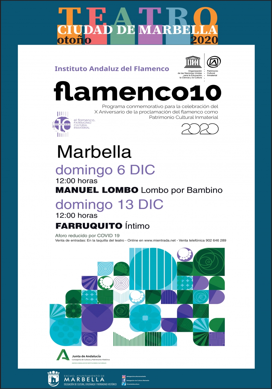 Marbella se suma a la celebración del décimo aniversario de la declaración del flamenco como Patrimonio de la Humanidad con los espectáculos de Manuel Lombo y Farruquito