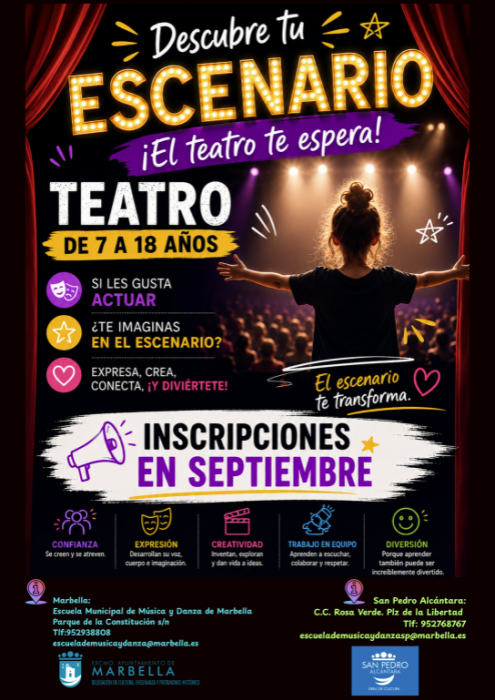Información de los cursos de Música y Danza - Septiembre