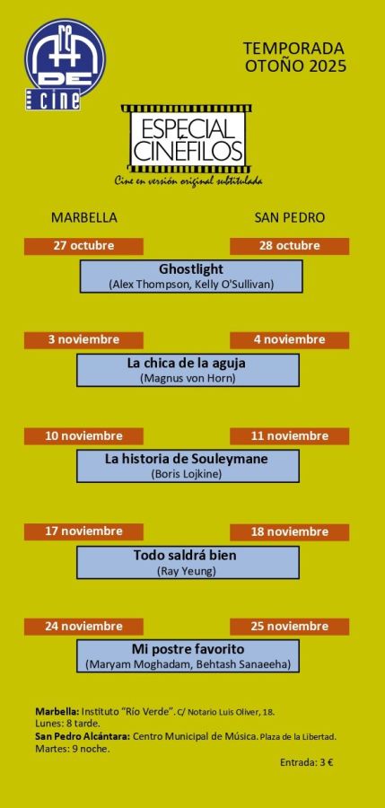 Imagen de la noticia El Área de Cine de la delegación de Cultura proye…