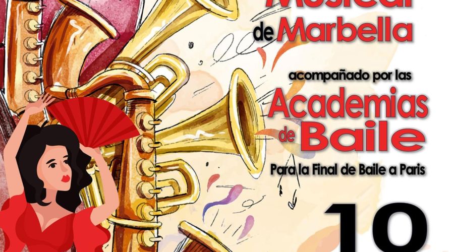 La Agrupación Musical de Marbella ofrecerá un concierto de verano a favor de las academias de baile que participarán en París en la final del concurso ‘Vive tu sueño’