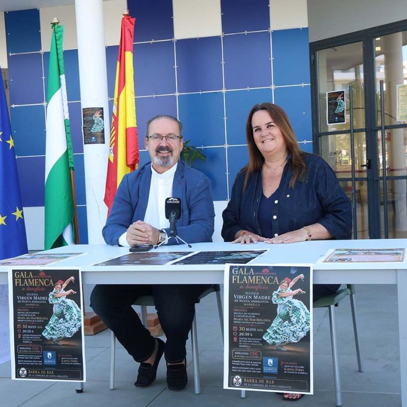 El Centro Polivalente de Nueva Andalucía será escenario este sábado día 30 de una gala flamenca a beneficio de la parroquia Virgen Madre