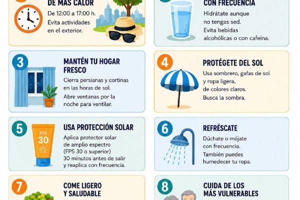 El Ayuntamiento activa el Plan de Emergencias Municipal en nivel de prealerta por el aviso naranja por altas temperaturas