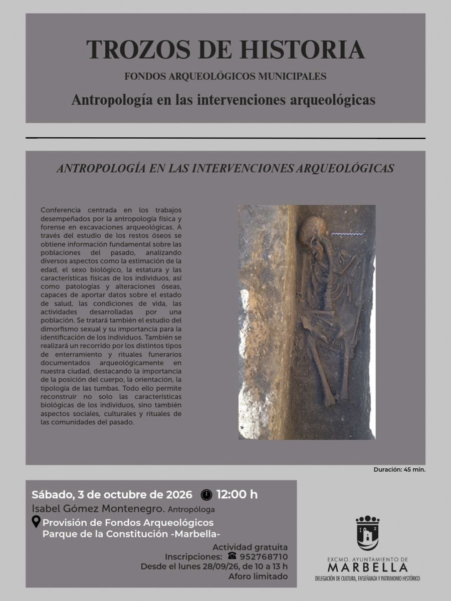 Trozos de historia - Antropología en las intervenciones arqueológicas