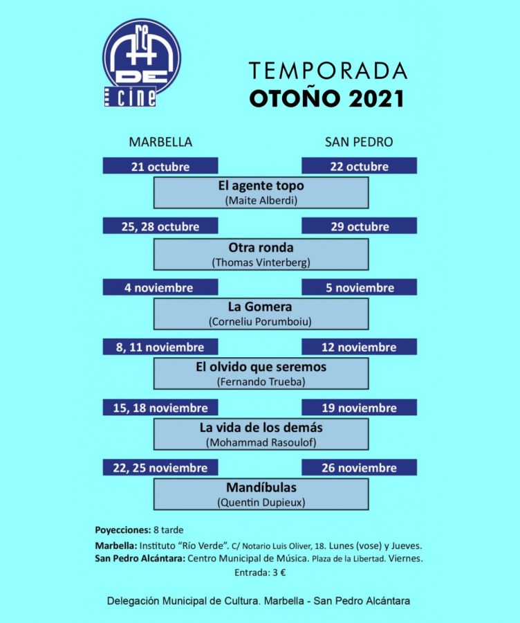 Imagen de la noticia El Área de Cine Municipal proyectará en otoño sei…