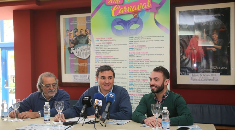 El Carnaval de Marbella contará con una treintena de actividades en todos los distritos y se desarrollará del 2 al 17 de febrero
