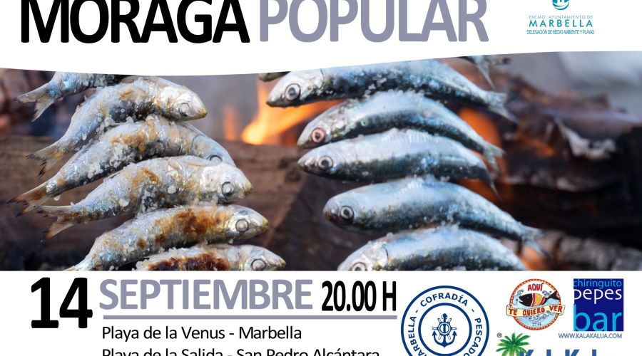 La Moraga Popular volverá a rendir homenaje al sector del turismo de Marbella, repartiendo más de 1.500 kilos de sardinas