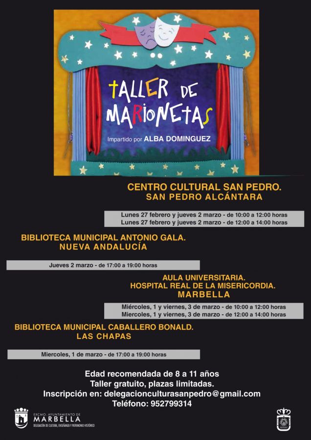 Imagen de la noticia La delegación de Cultura organiza talleres de mar…