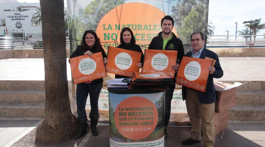 Llega a Marbella la campaña de concienciación sobre el reciclaje de electrodomésticos ‘La naturaleza no necesita que le echemos ningún cable’
