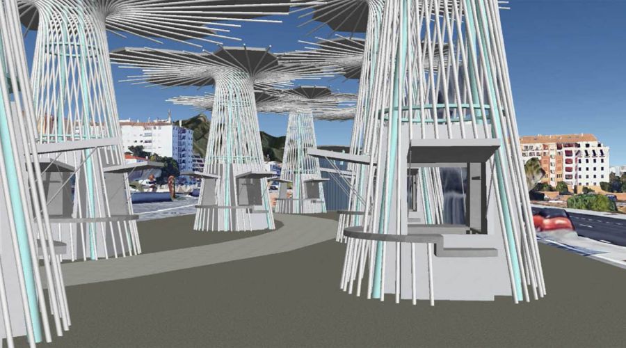 El Centro Cultural Gastronómico ‘Sabor a Málaga’ contará con nueve quioscos de diseño vanguardista y un espacio de usos múltiples