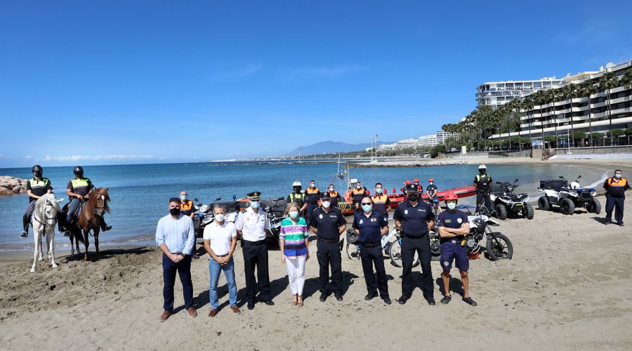 Marbella abrirá mañana sus playas con el refuerzo de las medidas de seguridad, que contará con el uso de los drones de la Policía Local y una aplicación móvil para el control del aforo