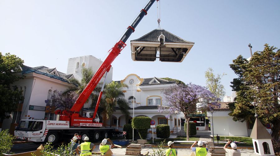 El Ayuntamiento acomete la remodelación integral de la cúpula de la Tenencia de Alcaldía de Las Chapas para evitar desprendimientos