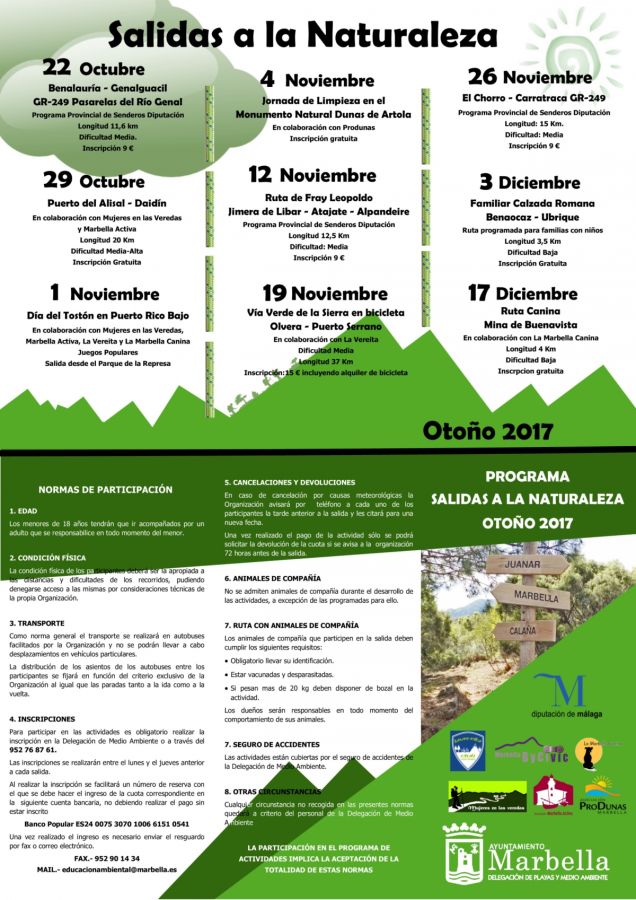 Imagen de la noticia El programa de otoño de Salidas a la Naturaleza o…