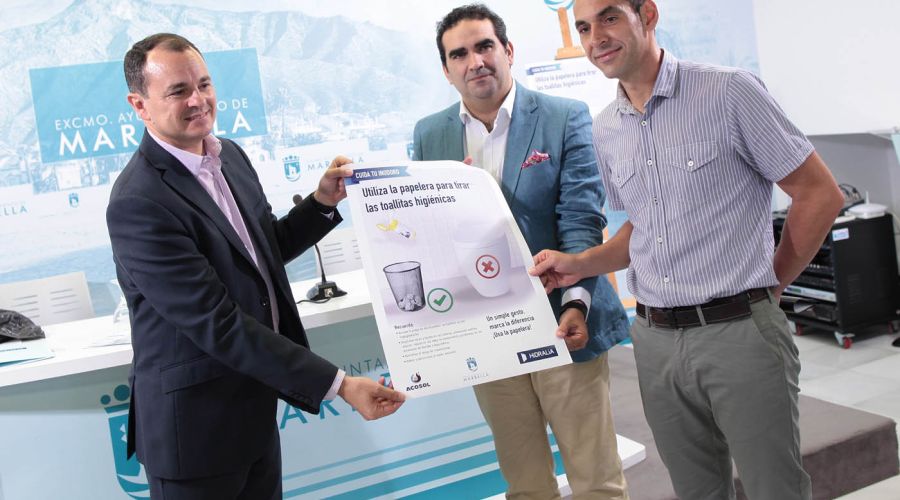 Ayuntamiento, Acosol e Hidralia lanzan una campaña de concienciación para el uso responsable de las toallitas higiénicas