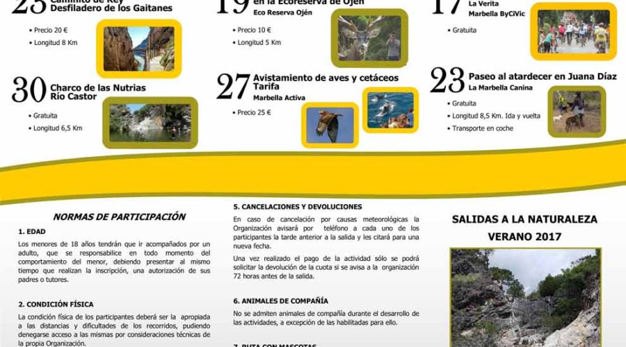 El programa Salidas a la Naturaleza ofrece actividades todos los fines de semana durante el verano