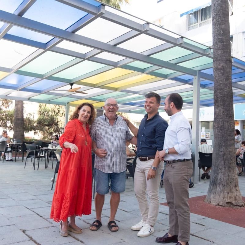 El Ayuntamiento acomete el arreglo y ampliación de la pérgola del Centro Polivalente de Participación Activa de Santa Marta
