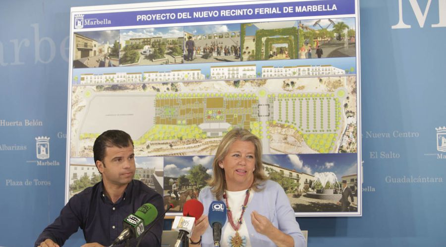 La alcaldesa anuncia que la Feria de Marbella se traslada este año a la zona norte de la ciudad y presenta el proyecto del nuevo recinto para 2016