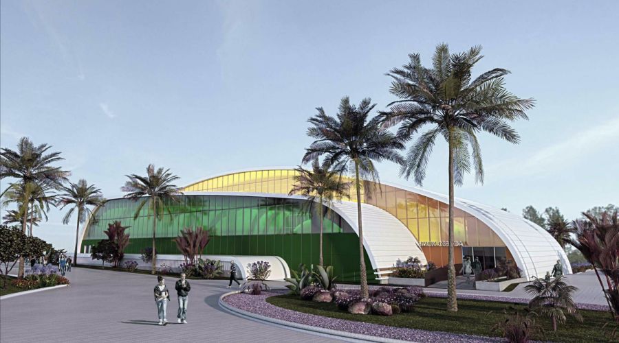 El nuevo pabellón polideportivo que se está construyendo en el ensanche sur de San Pedro Alcántara se encuentra al 70% de ejecución y está previsto que finalice a principios de 2024