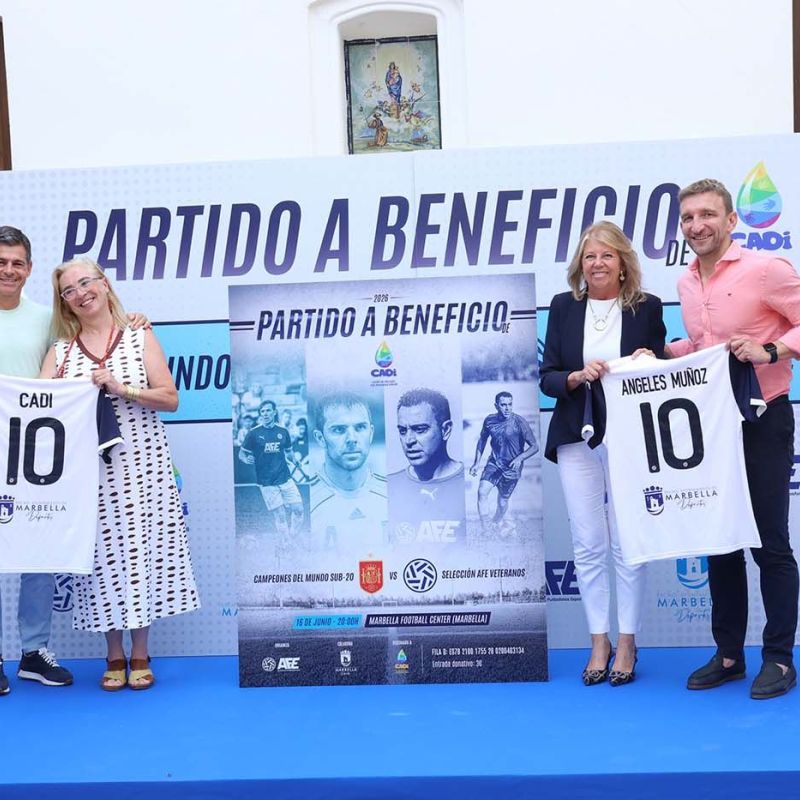 Marbella albergará el 16 de junio un partido solidario a beneficio de CADI entre la selección española campeona del mundo sub-20 en Nigeria y un combinado de veteranos de la AFE