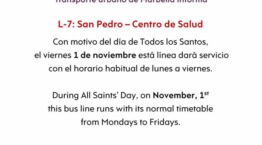 El Ayuntamiento habilita una línea especial de autobús y amplía los horarios de apertura de los cementerios municipales con motivo de la festividad de Todos los Difuntos