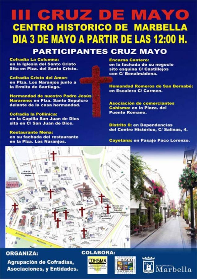 Imagen de la noticia Marbella acogerá este sábado la III Cruz de Mayo…