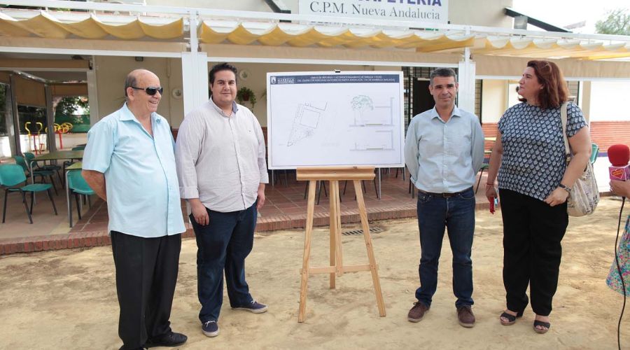 El Ayuntamiento ejecutará mejoras sustanciales en la terraza y el patio del Centro de Participación Activa de Nueva Andalucía