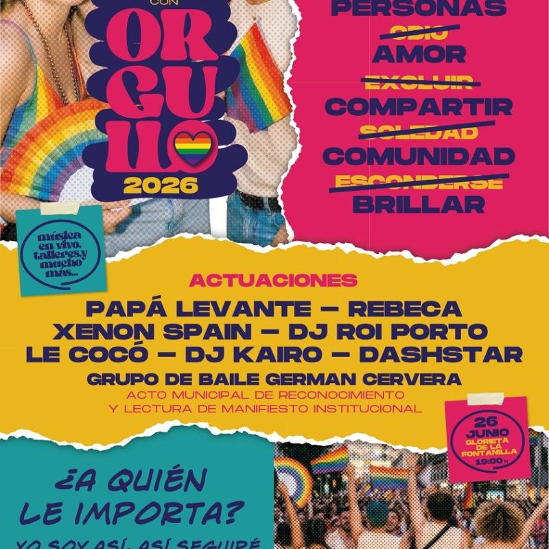 Marbella celebrará mañana el Día del Orgullo LGTBI con un acto de reconocimiento y las actuaciones musicales de Papá Levante, Xenon Spain, Rebeca, Le Cocó y Roi Porto