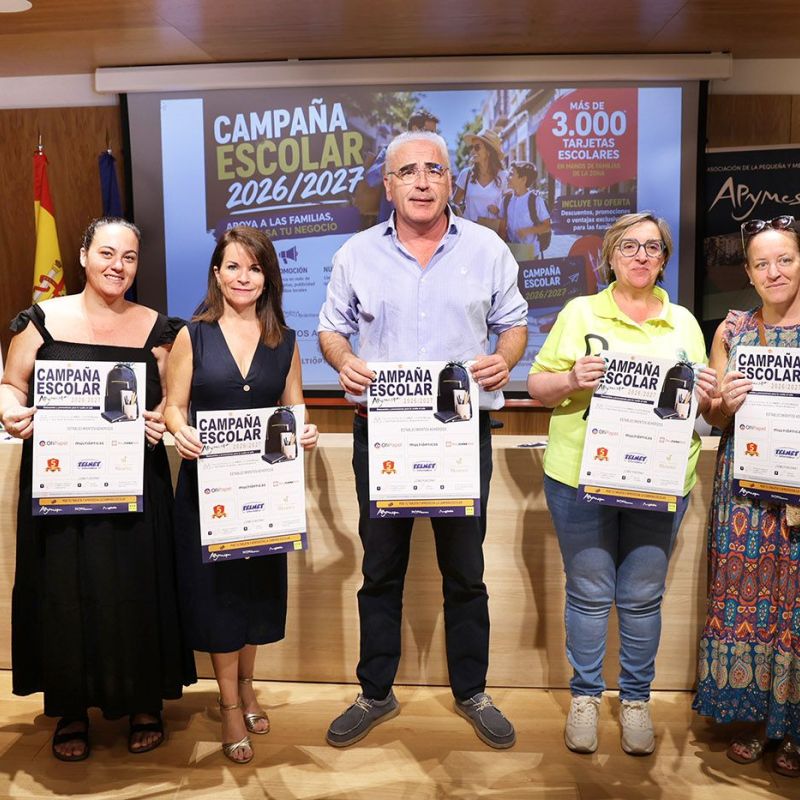 El Ayuntamiento respalda un año más la campaña escolar de Apymespa para facilitar a las familias la vuelta al colegio y dinamizar el comercio local