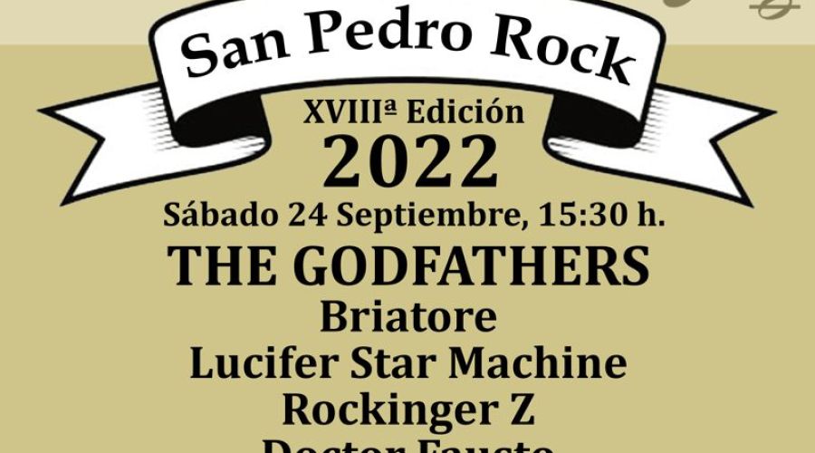 San Pedro Rock regresa al Parque de Los Tres Jardines el 24 de septiembre con el grupo británico The Godfathers como cabeza de cartel y cinco bandas locales
