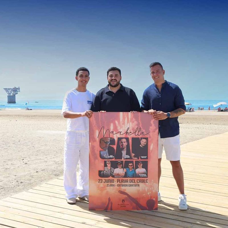Marbella dará la bienvenida al verano con la celebración de la Noche de San Juan, que contará con las actuaciones de José Rodríguez, Mikel Lombarte, Cristian White y Rumba Canalla