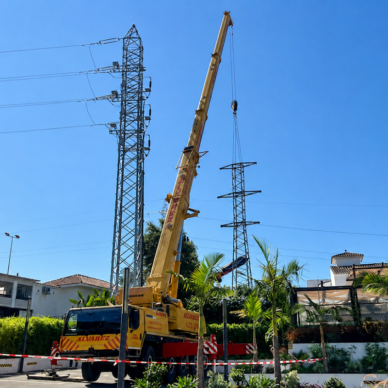 El Ayuntamiento avanza en la mejora de infraestructuras con una intervención que supondrá la retirada de seis torres de alta tensión y el soterramiento de dos kilómetros de cableado en Nueva Andalucía