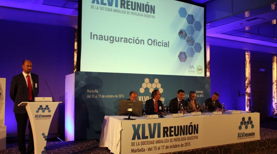 El alcalde asistió anoche a la apertura de la XLVI Reunión de la Sociedad Andaluza de Patología Digestiva