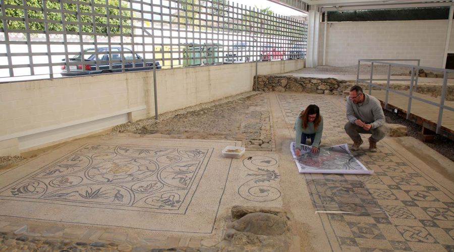 Cultura arranca las visitas guiadas de las Jornadas de Patrimonio Histórico dando a conocer la restauración del mosaico de la Medusa de la Villa Romana de Río Verde