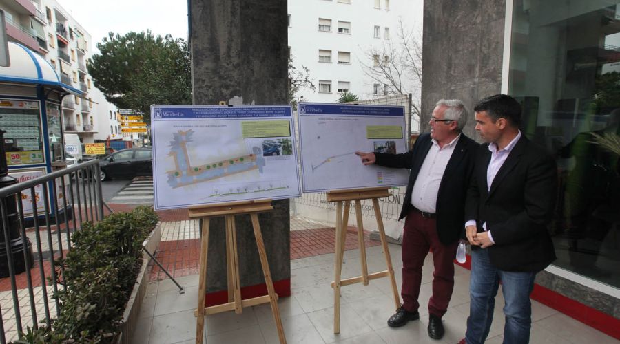 Trabajos integrales de accesibilidad en las calles Lagasca y Jerez de San Pedro Alcántara