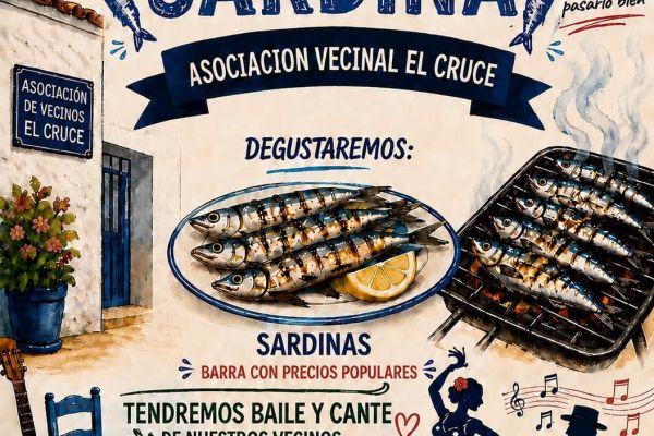 El Ayuntamiento colabora en la Fiesta de la Sardina de la asociación vecinal El Cruce de San Pedro Alcántara