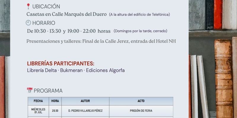 La Feria del Libro de San Pedro Alcántara regresa mañana con doce días dedicados a la literatura y la cultura