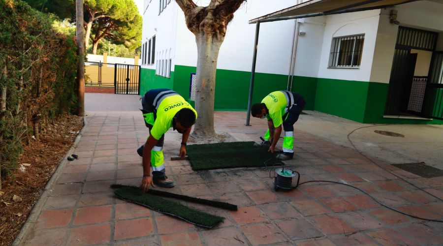 El Ayuntamiento realiza actuaciones de mejora en los patios de los centros educativos para mejorar su seguridad y utilidad dentro del Plan de Conservación de Colegios
