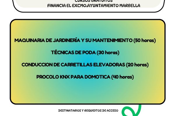 El Ayuntamiento abre mañana el periodo de inscripción para cuatro nuevos cursos gratuitos presenciales de formación para el empleo