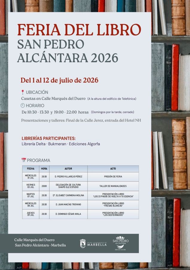 Imagen de la noticia La Feria del Libro de San Pedro Alcántara regresa…