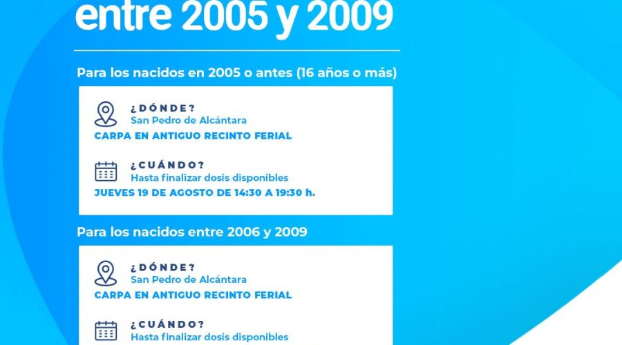 Los residentes andaluces que se encuentren en Marbella la próxima semana podrán acudir a las tres jornadas de vacunación masiva sin cita previa